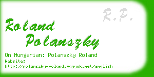 roland polanszky business card